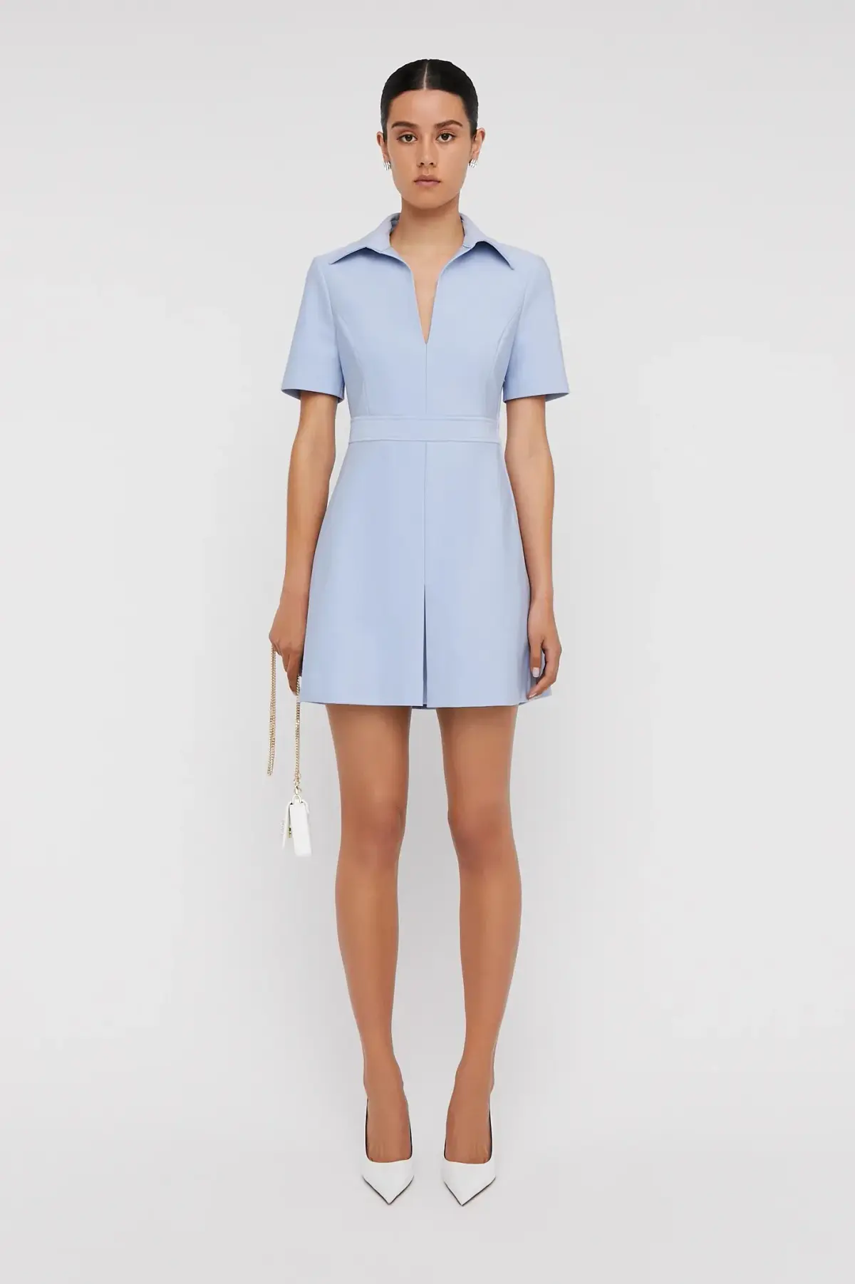 Scanlan Theodore Italian Milano Pleat Dress Blue Size AU 6  - Image 1