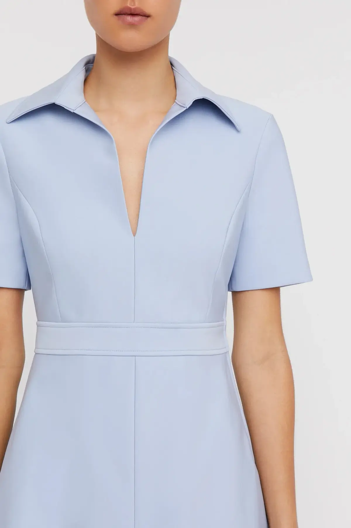 Scanlan Theodore Italian Milano Pleat Dress Blue Size AU 6  - Image 3