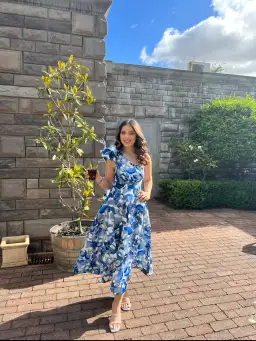 Rachel Gilbert Emiliano Dress Blue Size 1 / AU 8