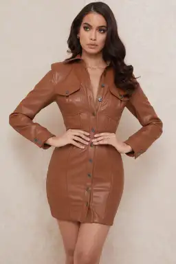 House of CB Crystal Backless Blazer Mini Dress Tan Size S / Au 8 for rent on The Volte - image 4