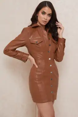 House of CB Crystal Backless Blazer Mini Dress Tan Size S / Au 8 for rent on The Volte - image 2