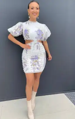 Zimmermann Jude Cut Out Mini Dress Floral Size 1 / Au 10 for rent on The Volte - image 3