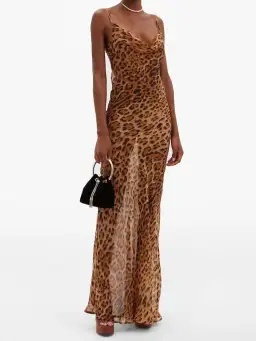 Rat & Boa Valentina Dress Leopard Print Size M / Au 10