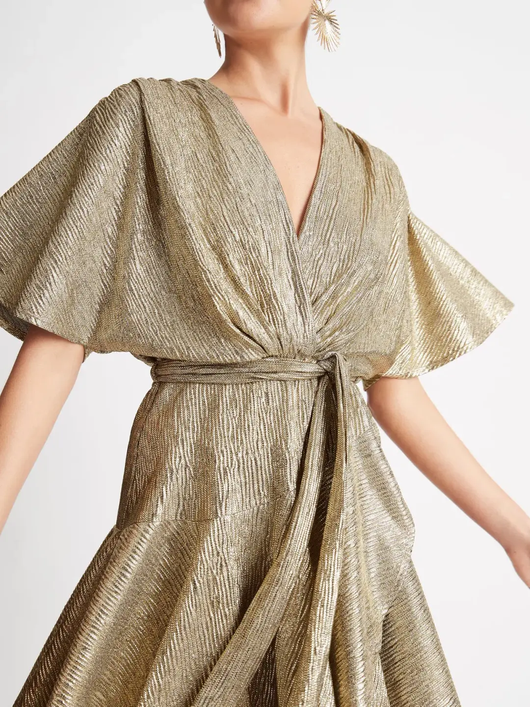 Sheike Isabel Mini Dress Gold Size 10 / M for rent on The Volte - main image