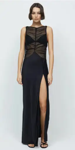 Bec & Bridge Naomi Split Dress Black Size AU 8 for rent on The Volte - image 1