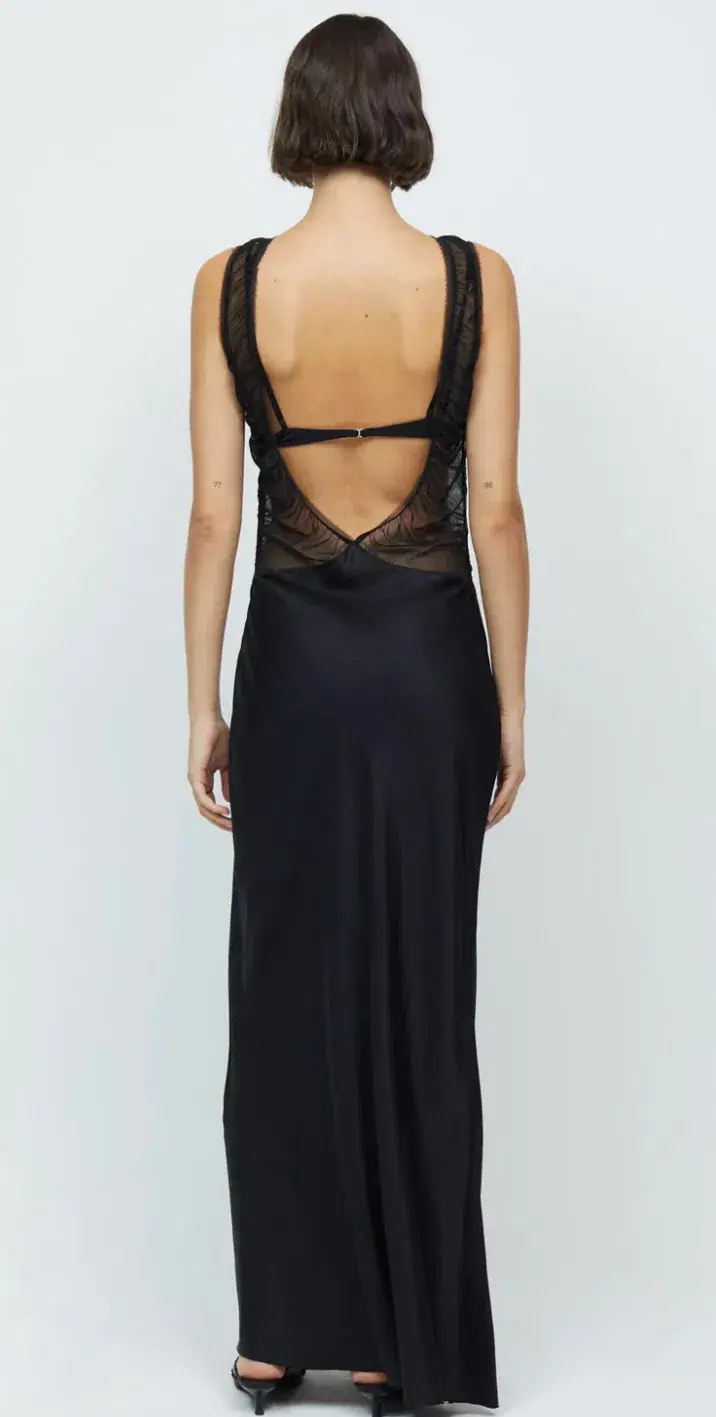 Bec & Bridge Naomi Split Dress Black Size AU 8 for rent on The Volte - main image