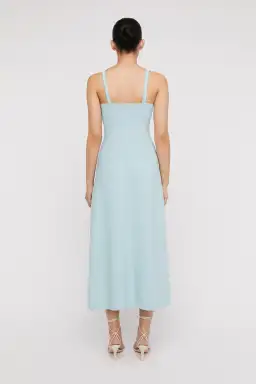 Scanlan Theodore Crepe Knit Square Neck Dress Blue Size M/ AU 10 for rent on The Volte - image 3