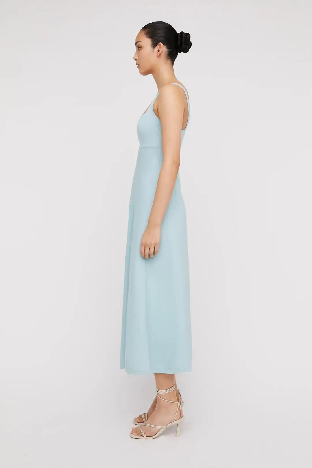 Scanlan Theodore Crepe Knit Square Neck Dress Blue Size M/ AU 10 for rent on The Volte - main image