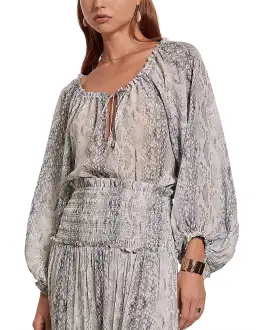 Steele Set Nile Blouse & Skirt Grey AU 8 for rent on The Volte - image 3