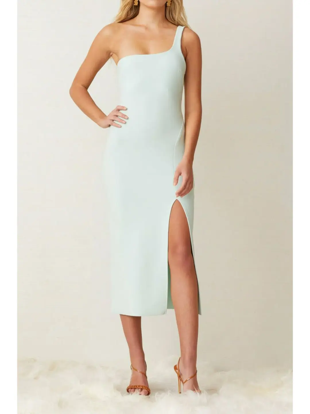 Bec & Bridge Ariel Halter Midi Dress Cool Mint Size 2 / AU 6 for rent on The Volte - main image