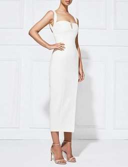 MISHA Midi Dress White Size 10/M for rent on The Volte - image 1