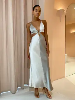 BEC & BRIDGE STONE MULTI FELIX V NECK MAXI DRESS - SIZE 6 AU/2 US(RRP $300 for rent on The Volte - image 2