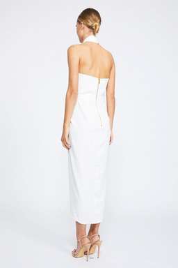 Shona Joy Core Knot Draped Dress White Size 8 for rent on The Volte - image 3