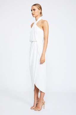 Shona Joy Core Knot Draped Dress White Size 8 for rent on The Volte - image 2