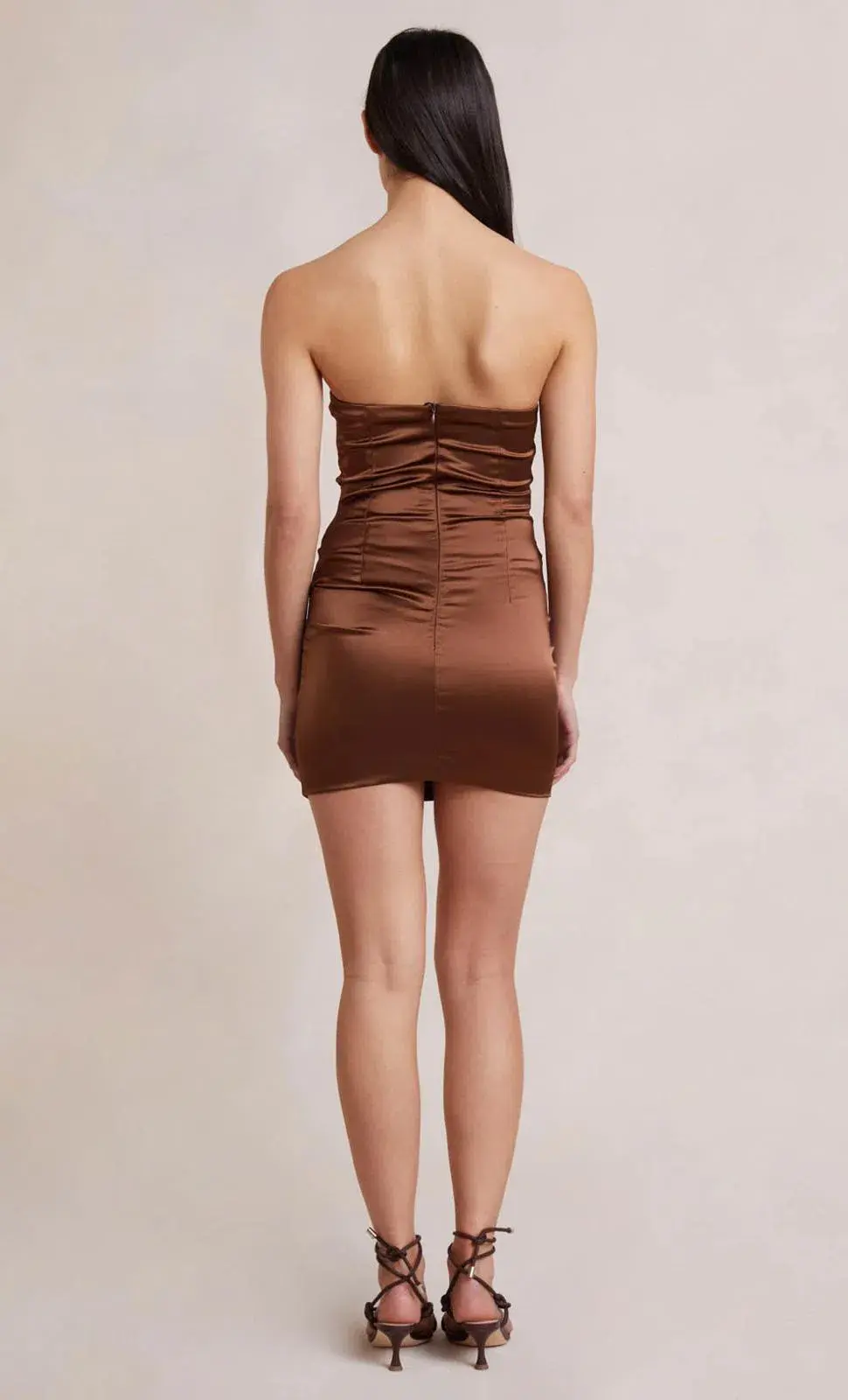 BEC & BRIDGE COGNAC HEATHER MINI DRESS - SIZE 10 AU/6 US (RRP $280) for rent on The Volte - main image