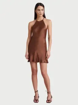 BEC & BRIDGE CHOCOLATE ANNIKA MINI DRESS - SIZE 8 AU/4 US (RRP $200) for rent on The Volte - image 1