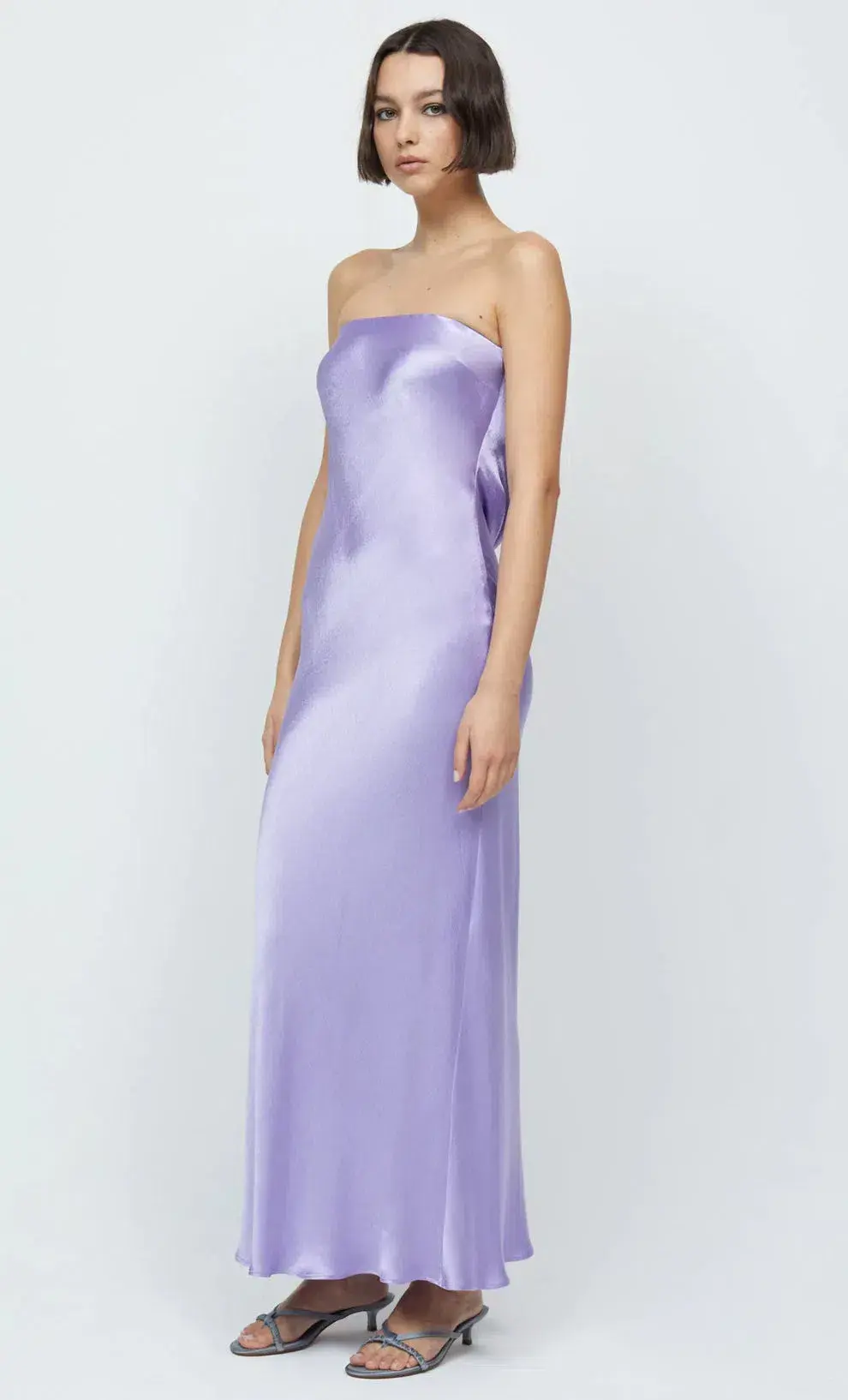 Bec & Bridge Moon Dance Strapless Midi Dress Lilac Size 8 / S for rent on The Volte - main image