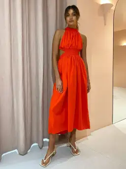 Camilla and Marc Pollina Midi Dress Red Size 6 for rent on The Volte - image 1