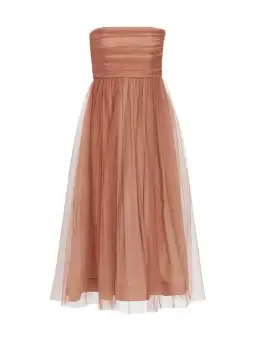 Zimmermann Tulle Strapless Midi Dress in Lipstick Size 1/AU 10 for rent on The Volte - image 5