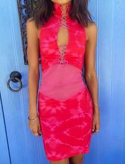 I. AM. GIA Lassona Mini Dress Pink Size 4
