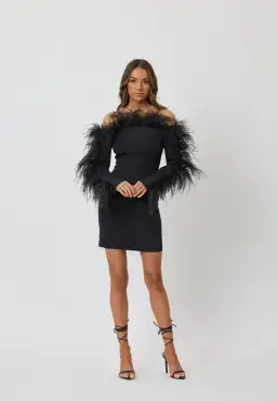 Bianca & Bridgett Katherine Mini Dress Black Size AU 6 for rent on The Volte - image 2