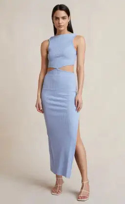 Bec & Bridge Reba Midi Dress Blue Size AU 8 for rent on The Volte - image 1
