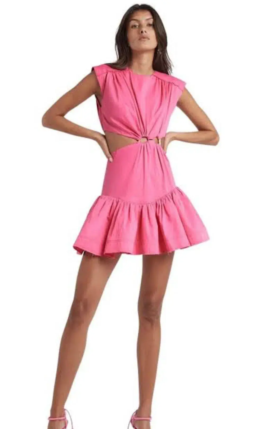 Aje Solstice Cut Out Ring Flip Mini Pink Size AU 10 for rent on The Volte - main image