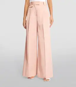 Shona Joy Sara Oversized Tailored Vest Size 8 and Tailored Wide Leg Pants Size 10 Set Powdered Pink for rent on The Volte - image 2