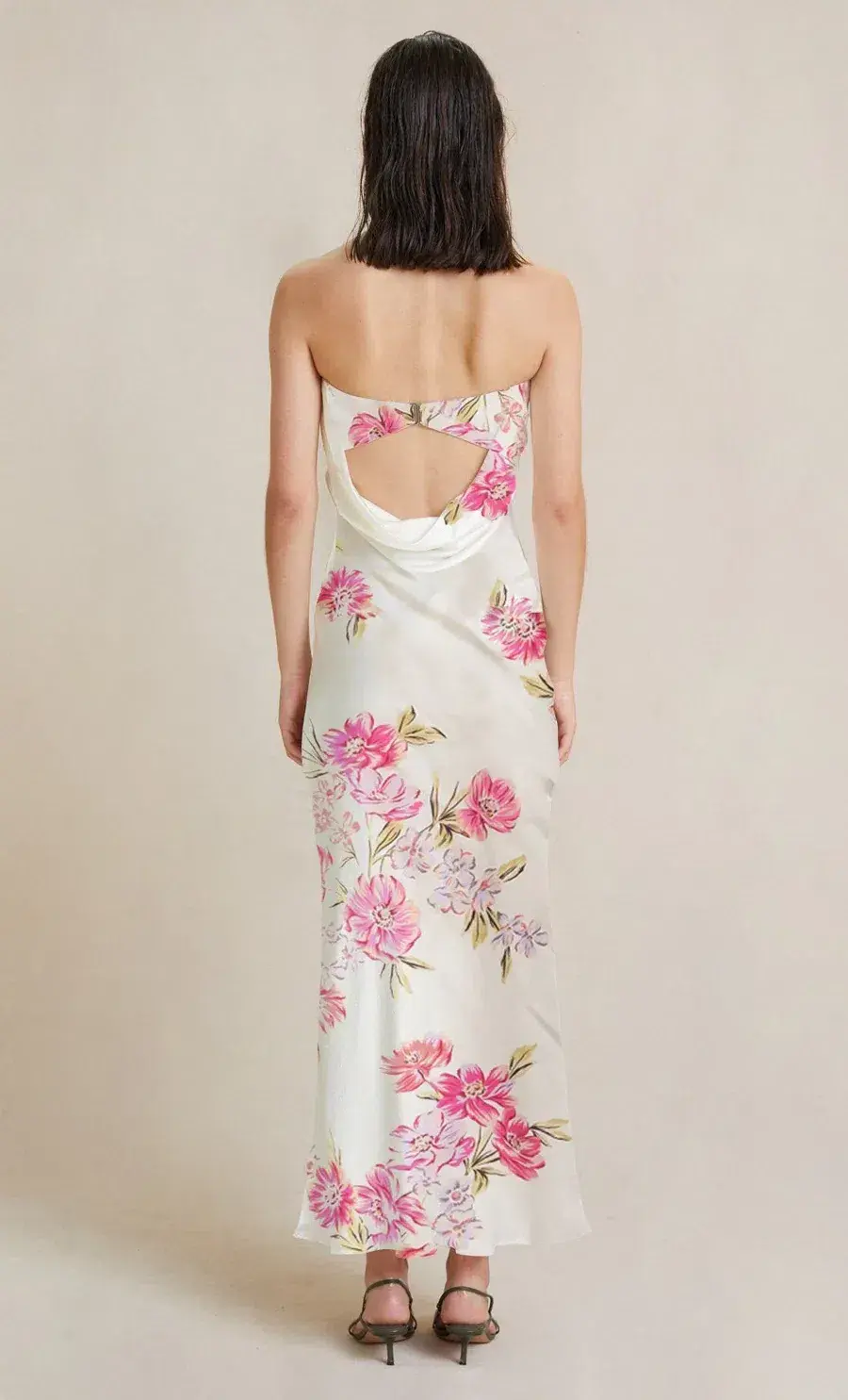 Bec & Bridge Tropic Fauna Strapless Dress White Size AU 10 for rent on The Volte - main image