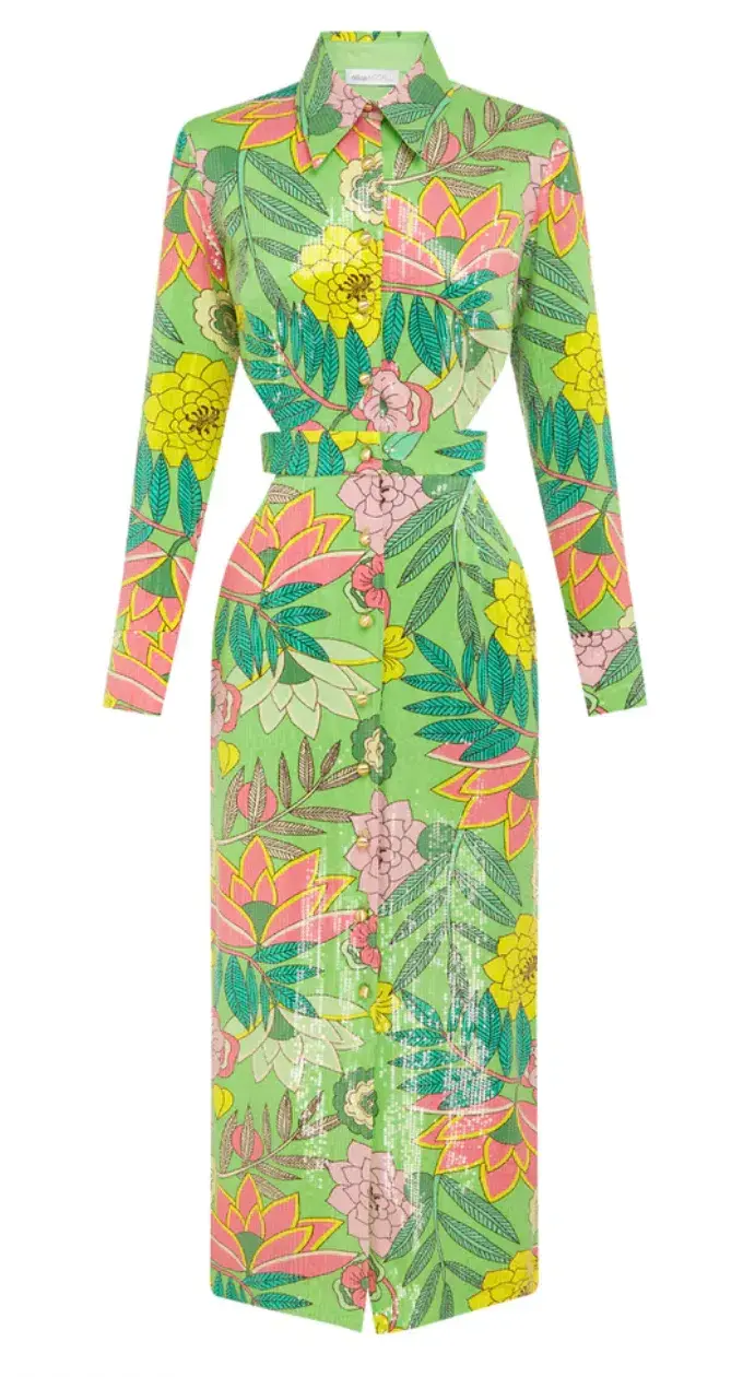 Alice McCall All That Glitters Cut Out Midi Dress Print Size 8 / S for rent on The Volte - main image