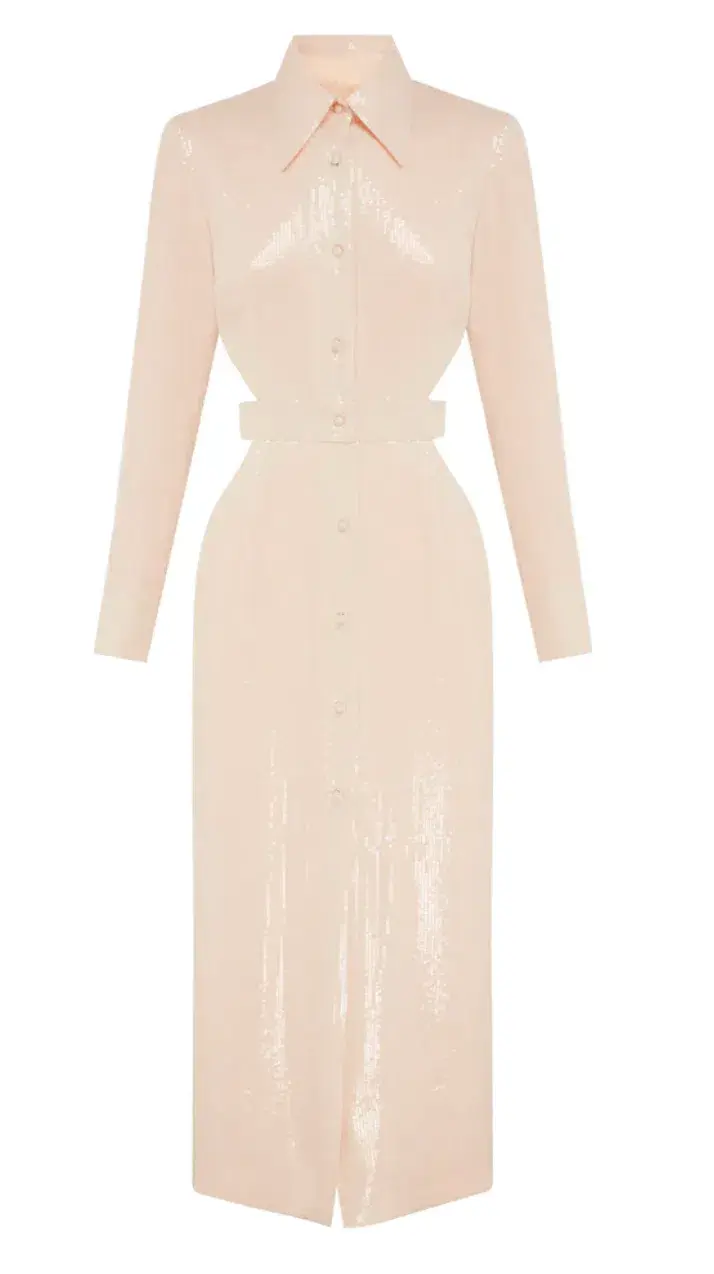 Alice McCall Night Sky Trench Dress Pale Pink Size 10 / M for rent on The Volte - main image