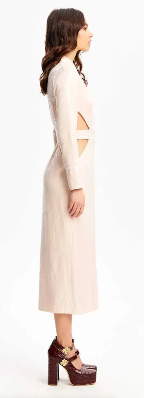 Alice McCall Night Sky Trench Dress Pale Pink Size 10 / M for rent on The Volte - main image