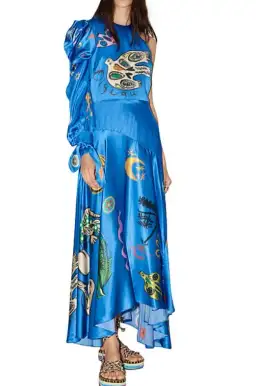 Alemais Soleil One Shoulder Midi Dress Blue Size 6 for rent on The Volte - image 5