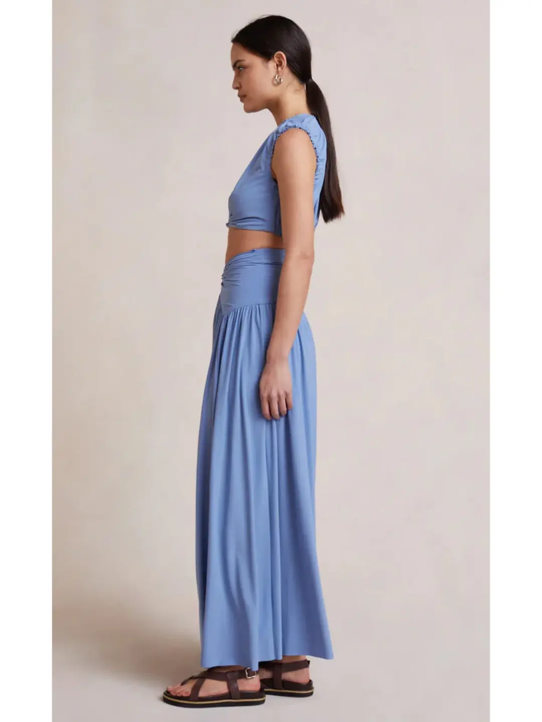 Bec & Bridge Minx Top and Maxi Skirt Set Blue Size AU 6 for rent on The Volte - main image