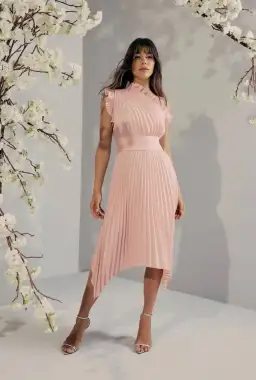 Mossman The Lady Like Midi Dress in Blush Size 10 for rent on The Volte - image 5