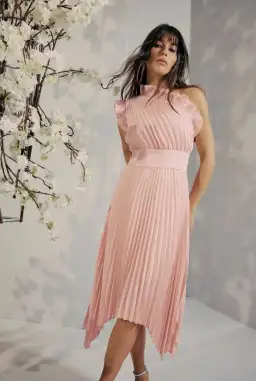 Mossman The Lady Like Midi Dress in Blush Size 12 for rent on The Volte - image 8