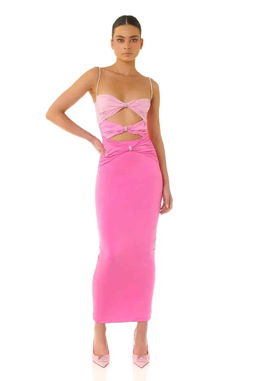 Eliya The Label / Zora Dress / Pink / Size XS / Au 6-8 for rent on The Volte - main image