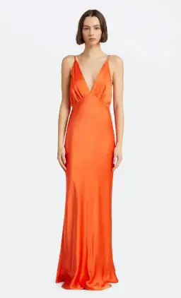 Bec & Bridge Lorelai V Maxi Dress in Fire Red Size AU 8 for rent on The Volte - image 4