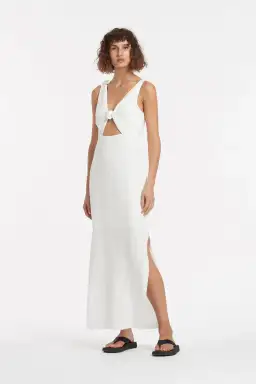 Sir The Label Alexandre Knot Dress Maxi White Size AU 8