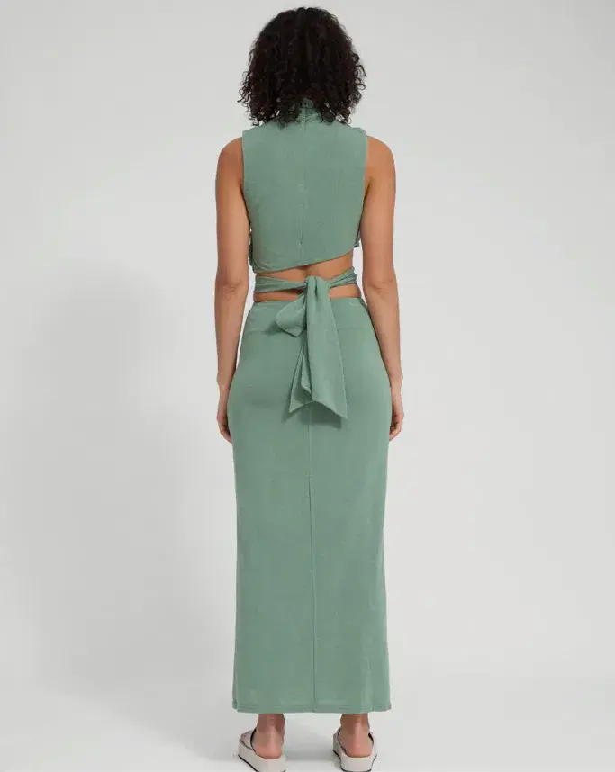 Tojha Taya Top & Skirt Set Green Size 8 for rent on The Volte - main image