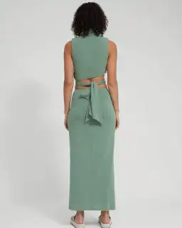 Tojha Taya Top & Skirt Set Green Size 8 for rent on The Volte - image 3