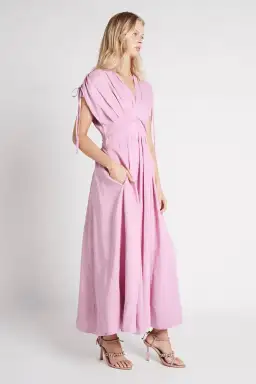 Aje Cosmos Midi Dress Pink Size L / AU 12