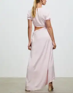 Christopher Esber Rolled Sleeve Tee Dress in Pink Size 6 / XS for rent on The Volte - image 3