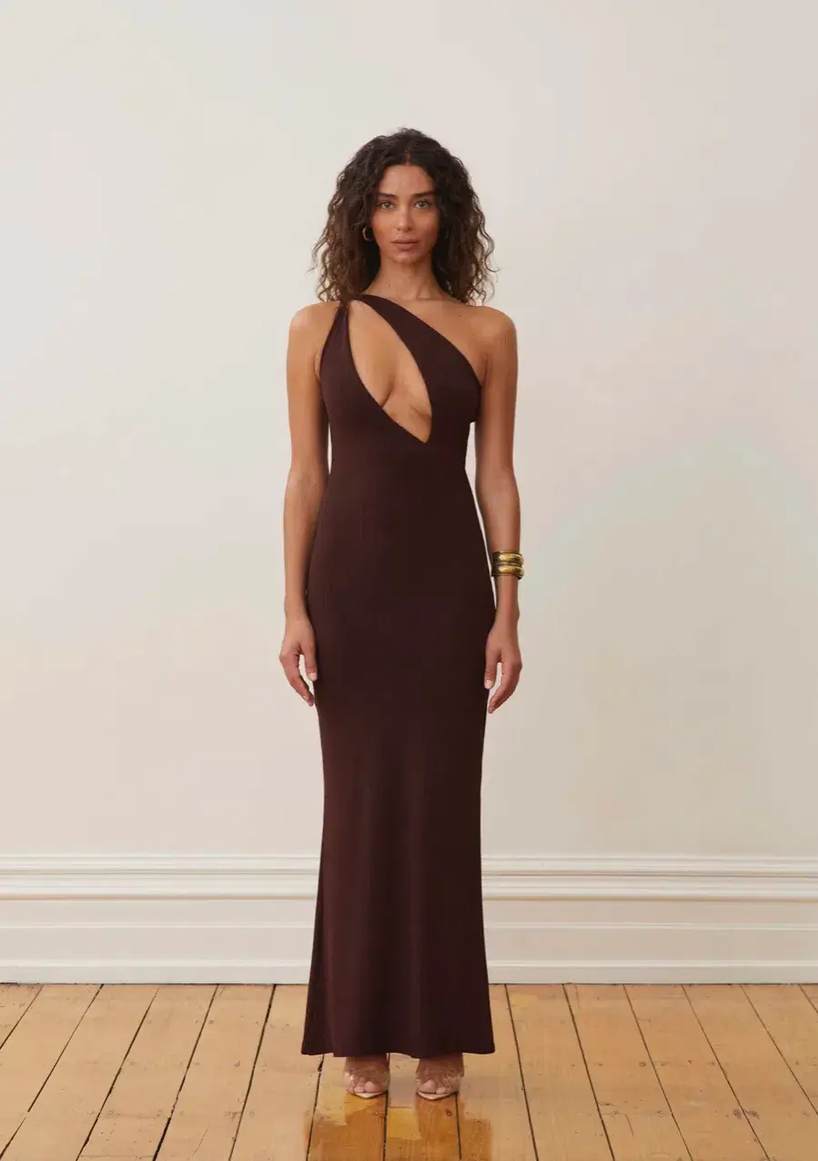 Arcina Ori Jada Dress Cocoa Brown Size S / AU 8 for rent on The Volte - main image