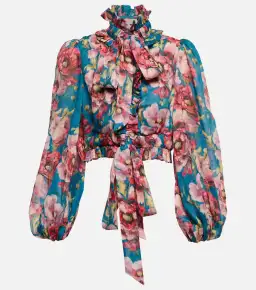 Zimmermann High Tide Crop Bodice Floral Size 1 / Au 10 for rent on The Volte - image 2