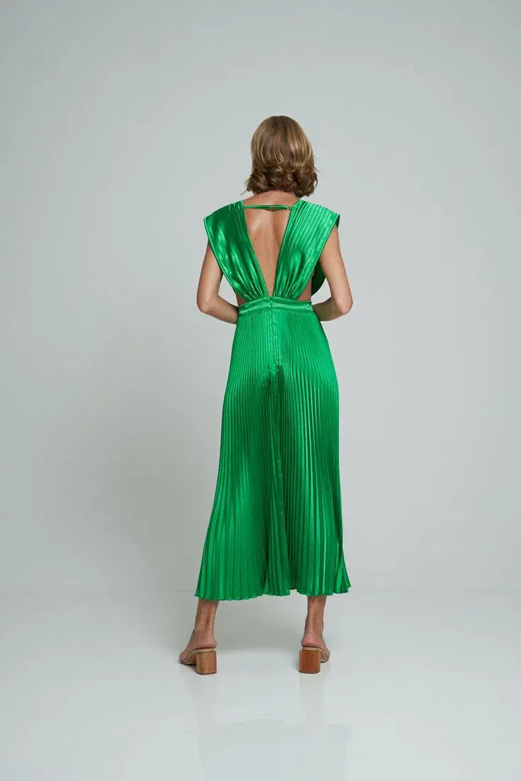 L’idee Gala Gown Bright Green Size 10 for rent on The Volte - main image