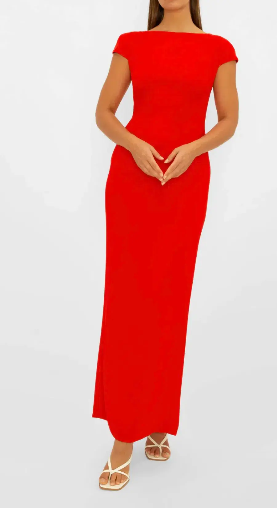 Carla Zampatti Bareback Beauty Gown Red Size 10 for rent on The Volte - main image