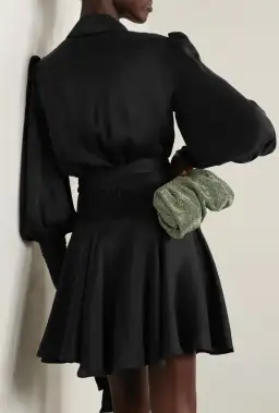 Zimmerman Silk Wrap Mini Dress Black Size 2/AU 12 for rent on The Volte - image 4