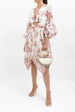 Zimmermann Corsage Pleat Mini Dress Floral international Size 2/AU 12 for rent on The Volte - image 1