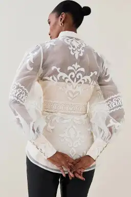 Lydia Millen Baroque Applique blouse size 12 for rent on The Volte - image 3